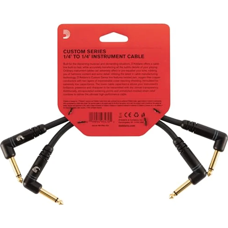 Planet Waves PW-PRA-205 Custom Series Cables Instrumentenkabel 0,15m (0,5 Fuß) schwarz – Bild 4