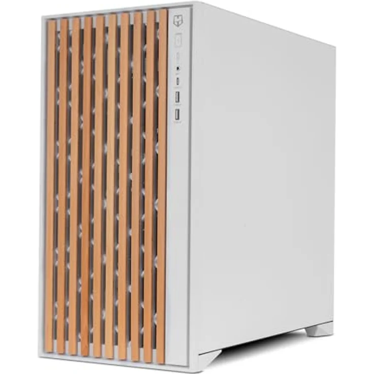 NOX XTREME PRODUCTS Hummer Element - Semitower ATX | M-ATX | ITX, gehärtetes Glas, 3x 140mm Lüfter, Platz für 10 Lüfter, USB-C und 3.0, Weiß – Bild 3
