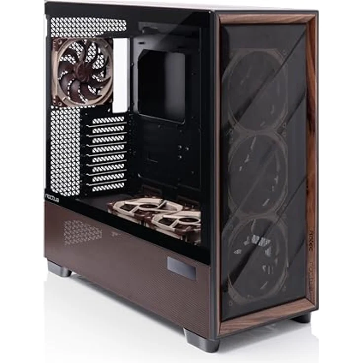 Noctua Antec Flux Pro Noctua Edition, ultraleises PC-Gehäuse mit Noctua Lüftern, Schwarz-Braun – Bild 3