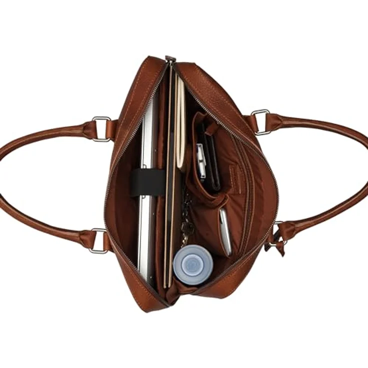 Burkely Antique Avery Aktentasche, 38 cm Leder mit Laptopfach, braun – Bild 5