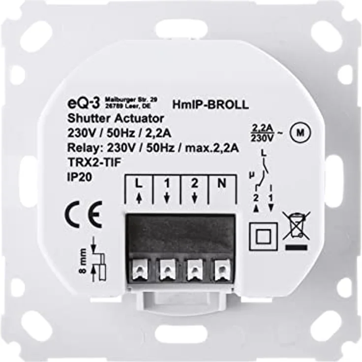 Homematic IP HmIP-SK20 Starter Set Beschattung, Smart Home Hub mit Rollladenaktoren und Tasterwippen, Weiss – Bild 8
