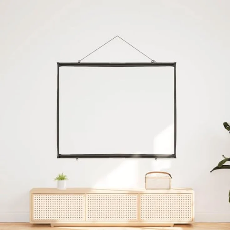 vidaXL Beamer Leinwand Wandhängend, 50 Zoll 4:3, matte Projektionswand aus 100 % Polyester, ideale Heimkino-Leinwand für Filme und Präsentationen – Bild 3