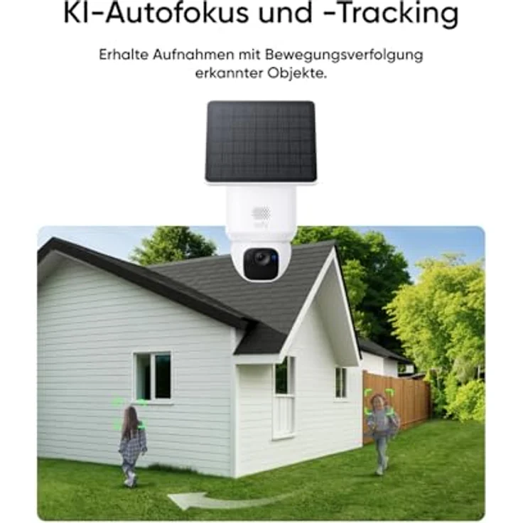 eufy eufyCam Solo E30, 2er-Pack Solar Überwachungskamera mit HomeBase S280, 360° Schwenk, KI-Tracking, 2K-Qualität, kabellos, ohne monatliche Abo-Kosten – Bild 3