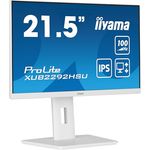 iiyama Prolite XUB2292HSU-W6 54,6cm 21,5" IPS LED-Monitor Full-HD 100Hz HDMI DP USB3.2 Höhenverstellung Pivot FreeSync weiß