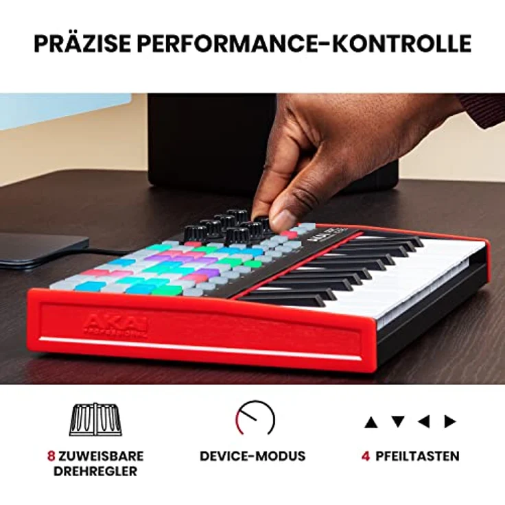 Akai Professional APC Key 25 MK2 - USB MIDI Keyboard Controller für Clip-Launching mit Ableton Live Lite, 25-Tasten, 40 RGB Pads und 8 Drehreglern – Bild 5