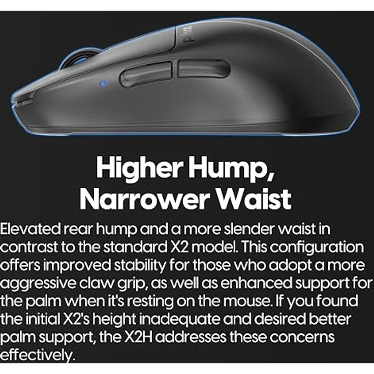 Pulsar Gaming Gears X2H Mini (Schwarz) - Gaming Maus mit verbessertem Design und fortschrittlicher Sensortechnologie – Bild 5