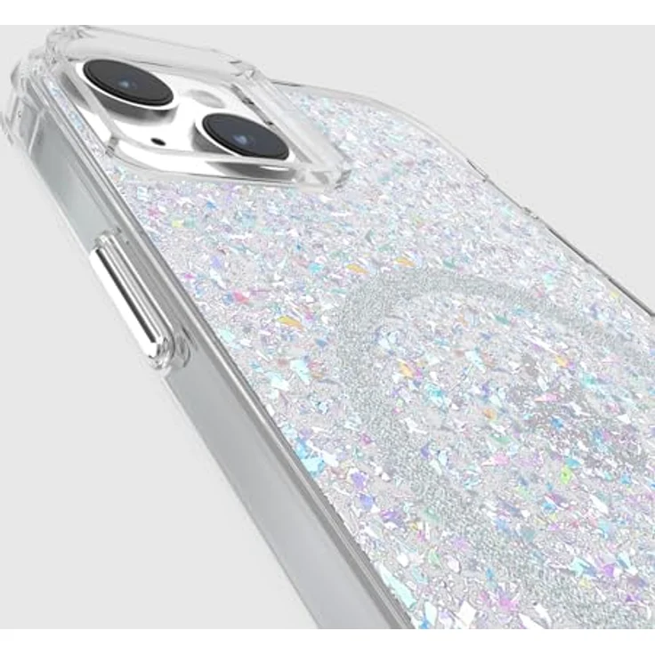 Case-Mate Twinkle Mag-Safe Case Schutzhülle kompatibel mit Apple iPhone 15 Plus Hülle Glitzer (3 m Fallschutz, Recyceltes Material, Integrierter Mag-Safe-Ring, Schillernd)- Stardust/Silber – Bild 5