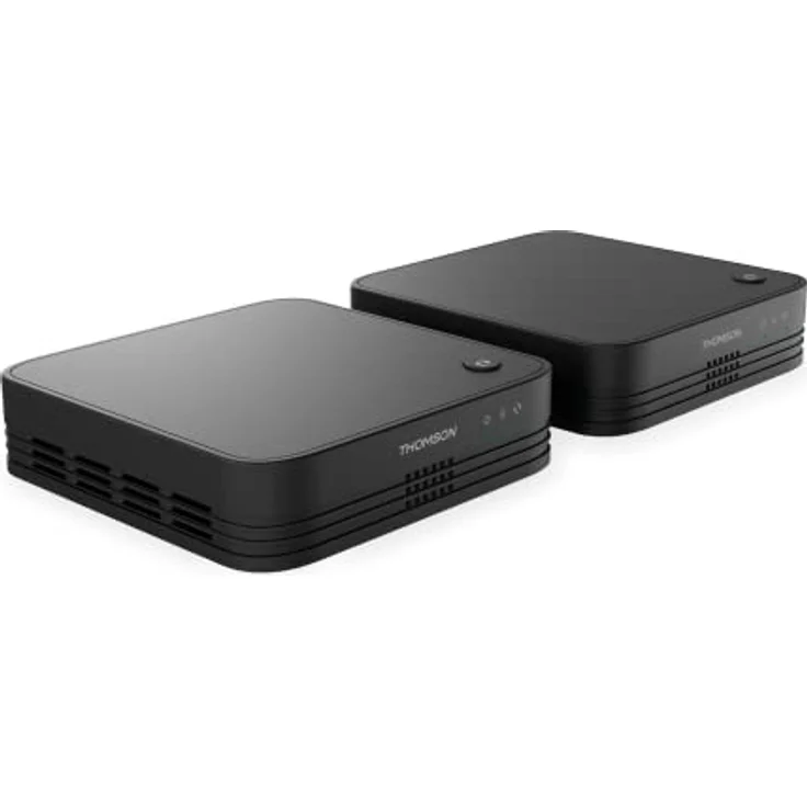 Thomson WLAN Verstärker, Wi-Fi MESH Home Kit 1200, 2 WLAN Mesh Extender, Access Points, Repeater 1200 Mbit/s, Flächenabdeckung bis zu 200m2, 3X Ethernet-Anschlüsse, THM1200KIT – Bild 1