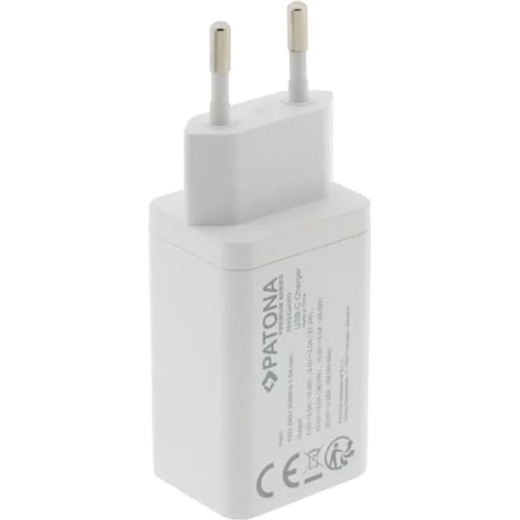 PATONA Premium GaN 65W PD3.0 Schnell-Ladegerät, 1x USB-C Port, QC3.0 | Weiß | Kompakt, langlebig & sicher, weltweit einsetzbar (100-240V) – Bild 4