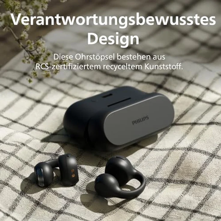 Philips TAQ2000BK, Kabellose Kopfhörer mit TWS-Technologie, 28 Stunden Akkulaufzeit, Spritzwasserschutz, Schwarz – Bild 6