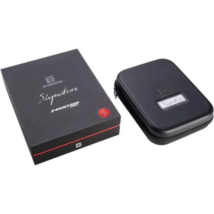 Ultrasone Signature Master Pro, geschlossener High-End Kopfhörer mit 40 mm Titan-Schallwandler und Wandhalter, schwarz-gold – Bild 9