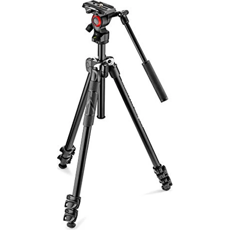 Manfrotto mk290lta3-v Kit 290 Leichtes Stativ mit Video-Fluidkopf, schwarz – Bild 2