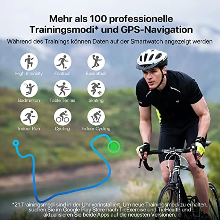Ticwatch E3 Smartwatch für Herren Wear OS von Google mit Qualcomm Snapdragon Wear 4100+ Dual-System-Plattform Google Pay GPS Herzfrequenzüberwachung Stressmanagement iOS und Android kompatibel – Bild 5