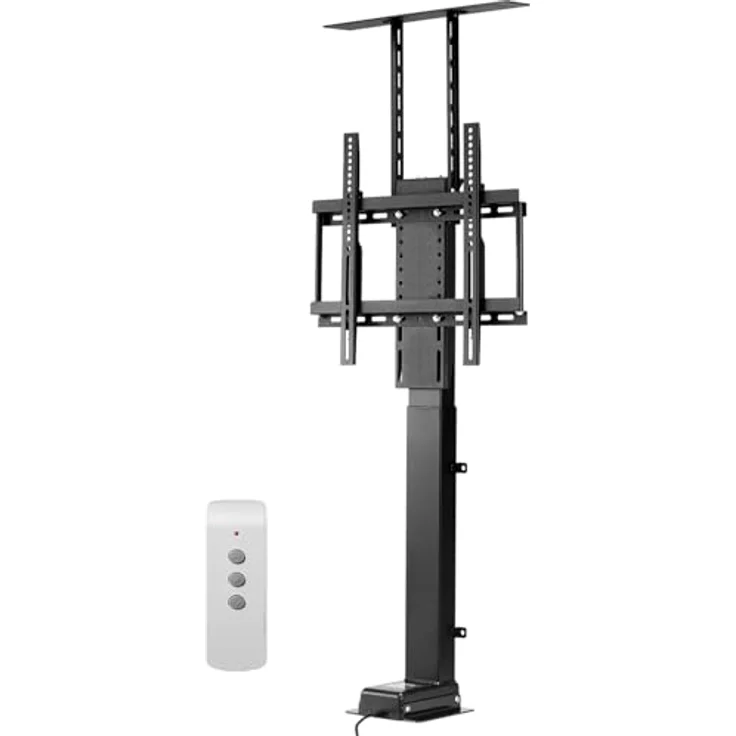 VEVOR Motorisierter TV-Liftständer, verstellbare Halterung für 32-55 Zoll Fernseher, 60 kg Traglast, elektrische Höhenverstellung mit Fernbedienung, pulverbeschichteter Stahl – Bild 1