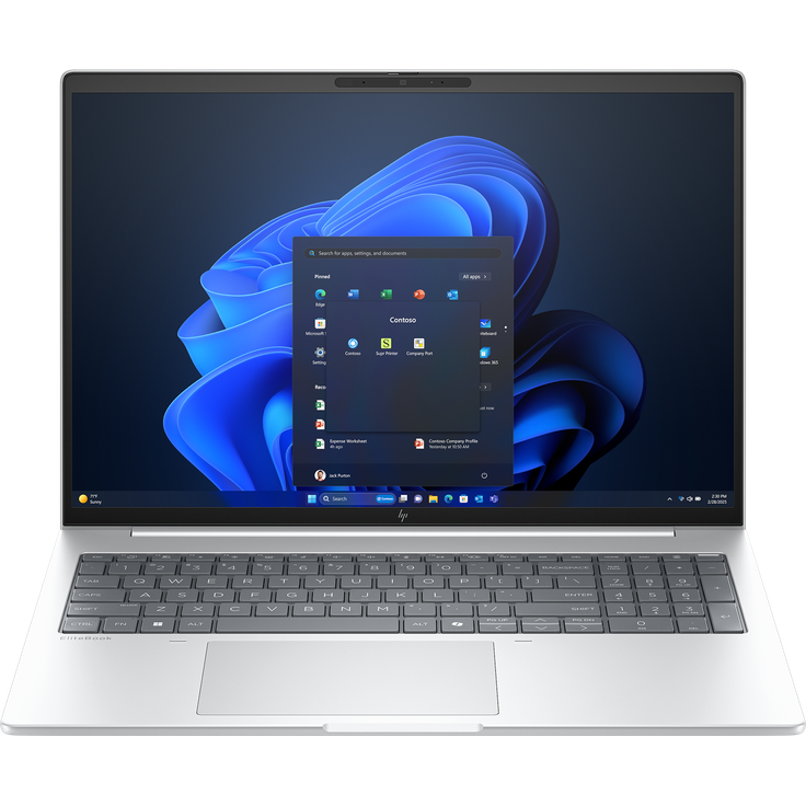 HP EliteBook 8 G1i CT3W6ES, 16,0" WUXGA IPS, Intel Core Ultra 7 255U, 32GB RAM, 1TB SSD, LTE/5G, Windows 11 Pro, Silber