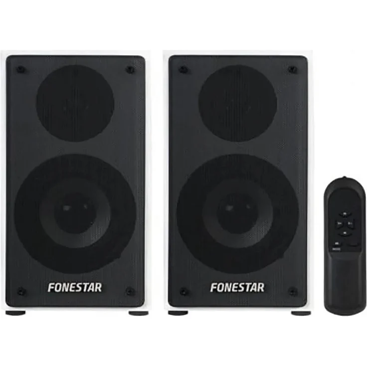 Fonestar CLASS-220B, 2-Wege Aktivlautsprecher, kabelgebunden, 20 W, Frequenzbereich 60 - 20000 Hz, Schwarz-Weiß