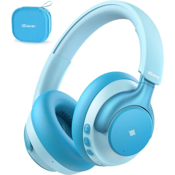 iClever Q950 Noise Cancelling Kopfhörer Kinder, TÜV Rheinland zertifizierter Gehörschutz, SafeSound Tech 3.1, autismusfreundlich, 60h Akkulaufzeit, Aufbewahrungsbox – Bild 1
