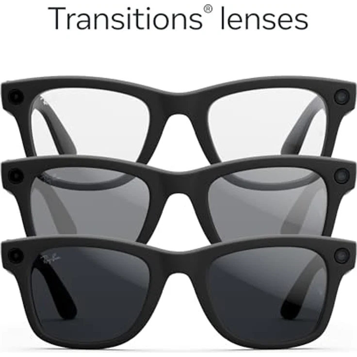 Ray-Ban Meta Wayfarer (Gen 2), AR-Brille in Mattschwarz mit grauen Gläsern, 12-MP-Kamera, bis zu 8 Stunden Akkulaufzeit – Bild 3