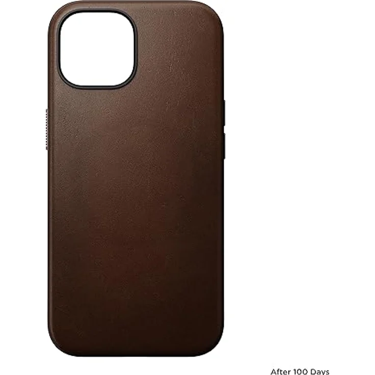 NOMAD Modern Leather Case | für iPhone 15 | Schutzhülle aus Polycarbonat und hochwertigem Echtleder | MagSafe-kompatibel | Brown – Bild 3