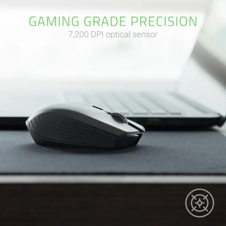 Razer Atheris - Kabellose Gaming und Office Maus (280 Stunden Batterie-Laufzeit für wireless Arbeiten, optischer Sensor, Adaptive Frequenz-Technologie, duale Verbindung) Schwarz – Bild 3