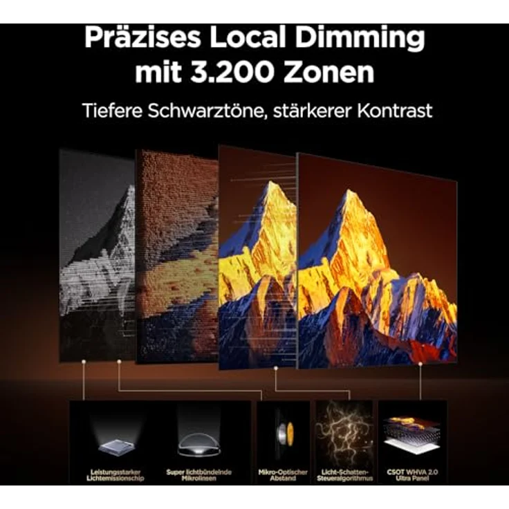 TCL 85C8L SQD-Mini LED TV, 85 Zoll UHD 4K Smart TV mit flacher Bauweise – Bild 8