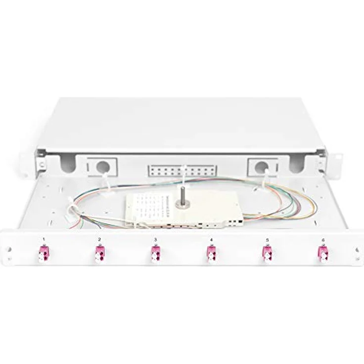 Digitus DN-96330-4 LWL-Patchpanel 6 Port LC, kompakte Spleißbox mit Vollmetallgehäuse und integrierten Spleißkassetten – Bild 9