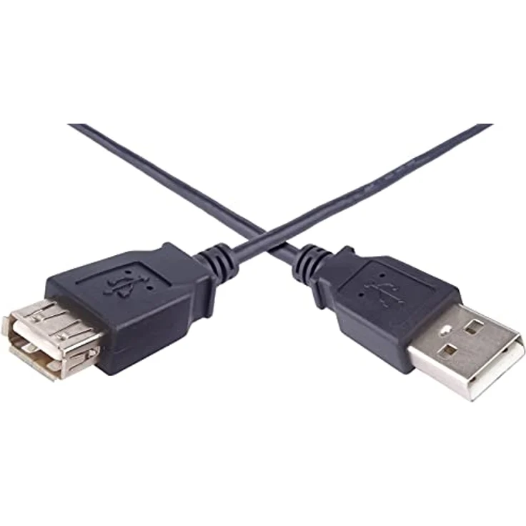 PremiumCord USB 2.0 Verlängerungskabel 0,5m, Datenkabel HighSpeed bis zu 480Mbit/s, Ladekabel, USB 2.0 Typ A Buchse auf Stecker, 2x geschirmt, Farbe schwarz, Länge 0,5m, kupaa05bk – Bild 2