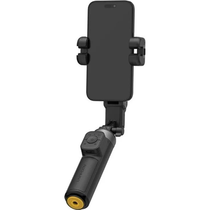 AOCHUAN M3 Pro Mini Gimbal, 4-in-1 mit KI-Sensor, Bluetooth-Fernbedienung, RGB-Beleuchtung, ausziehbar bis 66 cm, schwarz
