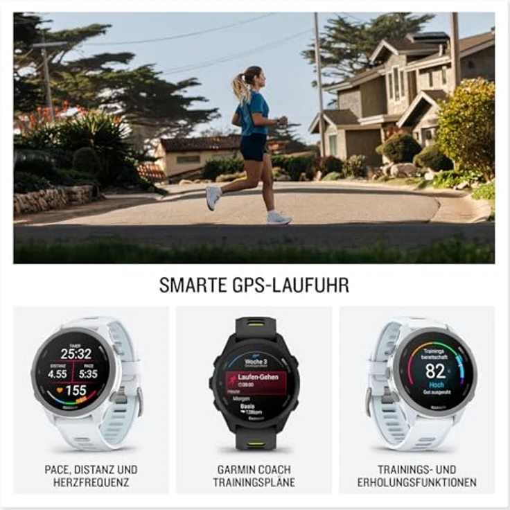 Garmin Forerunner 170, GPS-Laufuhr mit Silikonarmband 20 mm, AMOLED Touchdisplay, 10 Tage Akkulaufzeit und Garmin Pay – Bild 2