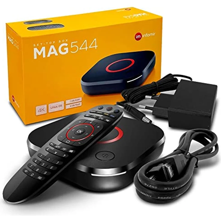 Infomir MAG 544 IPTV Set Top Box mit 4K und HEVC H 265 Unterstützung, Linux-Unterstützung, Acht-Kanal Dolby Digital PlusTM Audio – Bild 2