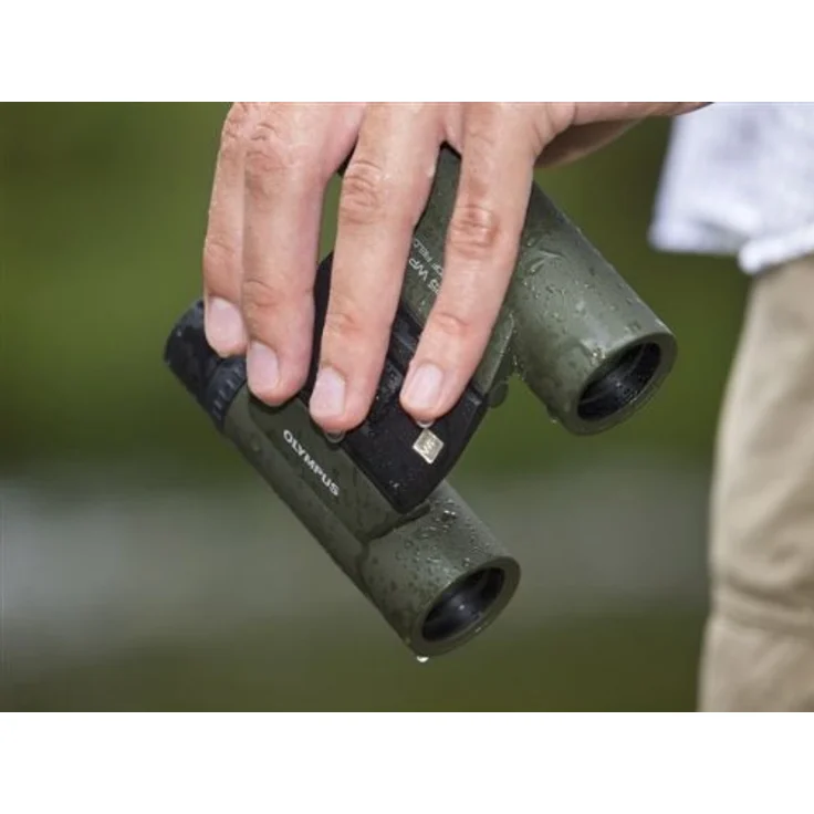 Olympus 8x25 WP II Fernglas (Wasserdicht, Beschlagsfrei, Staubschutz, 10-fache Vergrößerung), geeignet für Outdoor-Einsätze, grün – Bild 4