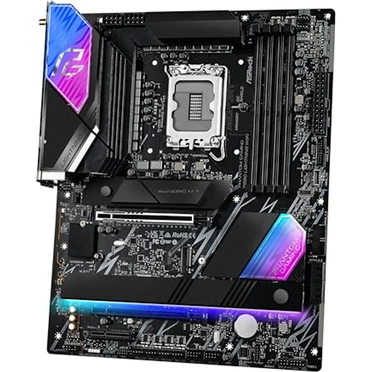 ASRock Intel Core Ultra Z890 Lightning WiFi 7 Phantom Gaming 256GB ATX Motherboard M.2 LGA1851RL-ILM, Dual ThunderboltTM 4 Type-C, Werkzeugloser mehrschichtiger M.2-Kühlkörper – Bild 5