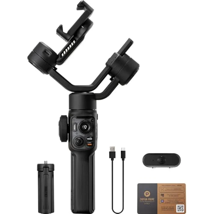 Zhiyun Smooth 5S AI Combo, Gimbal für Smartphones mit AI Tracker, Schwarz – Bild 1