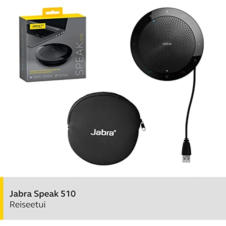 Jabra Speak 510 - Mobiler Konferenzlautsprecher mit USB- und Bluetooth-Verbindung - Kompatibel mit Laptops, Smartphones und Tablets – Bild 3
