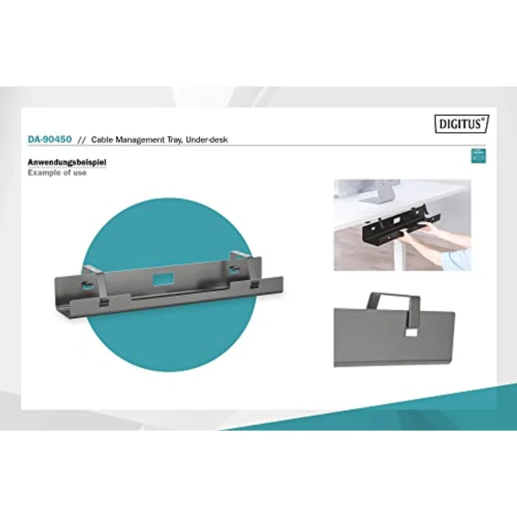 DIGITUS Kabelmanagement Kanal, Untertisch schwarz – Bild 2