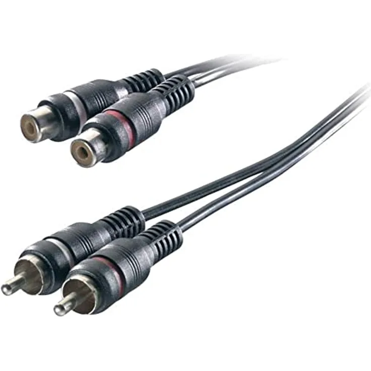 SpeaKa Professional SP-1300380 Cinch Audio Verlängerungskabel [2X Cinch-Stecker - 2X Cinch-Buchse] 3.00 m Schwarz