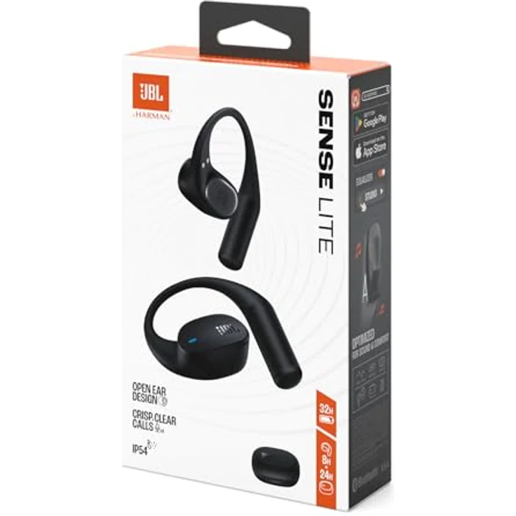 JBL Sense Lite, Open-ear Kopfhörer mit JBL OpenSound-Technologie, bis zu 32 Stunden Akkulaufzeit und IP54 Wasser- und Staubresistenz, Schwarz – Bild 8