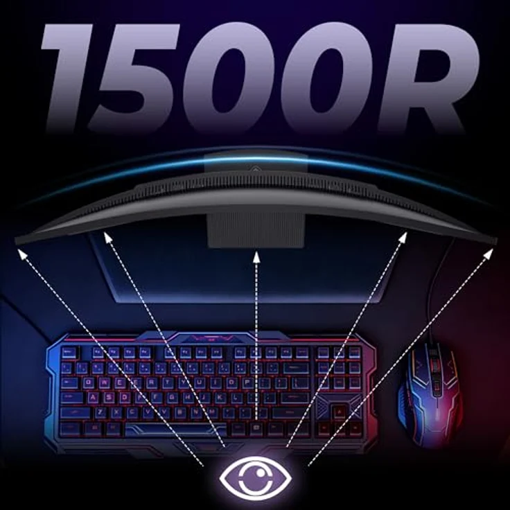 LC-POWER LC-M34QC 34 Zoll Ultrawide WQHD Curved Gaming Monitor, 3440x1440, 180Hz, 1ms, VA, HDR10, Adaptive Sync, 2xHDMI 2.0, 2xDP 1.4 – Bild 3