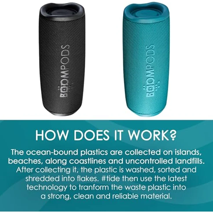 Boompods Beachboom 12, Bluetooth Lautsprecher mit 40h Akkulaufzeit, IPX7 wasserdicht, robust, blau – Bild 3