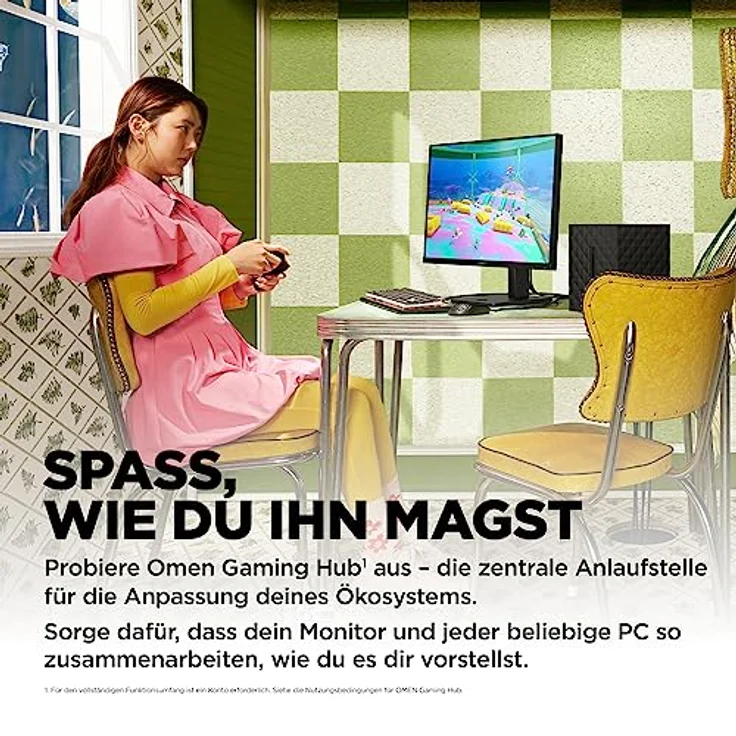 HP Omen 27q 27" QHD IPS Gaming Monitor, 165Hz, 1ms, FreeSync, HDMI/DP, 16:9 Display – Bild 2