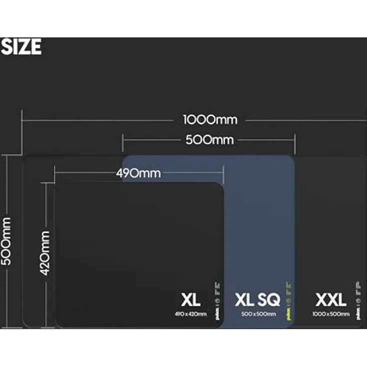 Pulsar Gaming Gears eSports Hyperion Soft Gaming-Mauspad, XL SQ, 50 cm x 50 cm x 4 mm, Midnight Slate, hohe Kontrolle und präzises Gleiten – Bild 5