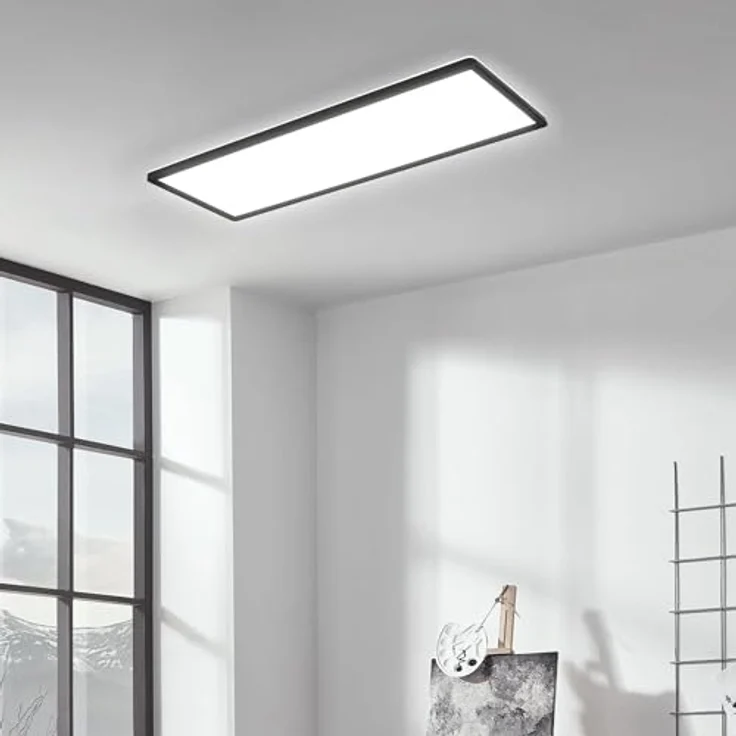 LEDKIA LIGHTING LED-Deckenleuchte 24W Rechteckig CCT 580x200 mm Doppelseitig SwitchCCT Schwarz für Wohnzimmer, Küche, Schlafzimmer – Bild 2