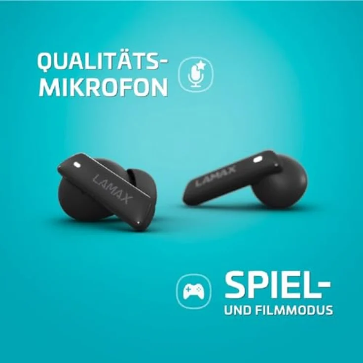 Lamax Clips1 ANC Black, Kabellose Kopfhörer mit Active Noise Cancelling (44 h), Schwarz – Bild 5