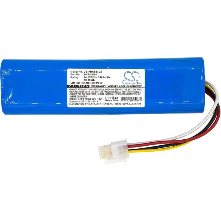 CAMERON SINO Akku für Philips Smart Pro Compact FC8776, 3400mAh Li-Ion, 14.8V, Ersatzakku für Staubsauger