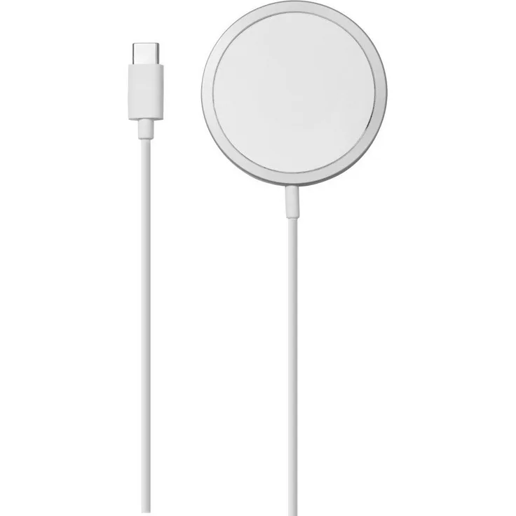 Vivanco Kabelloses, magnetisches Ladekabel 15W weiss, MagSafe kompatibel Wireless Charger