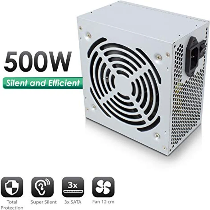 Power Supply ATX 500W V2.3 PRO LINE EW3909 Power Supply ATX 500W V2.3 PRO LINE 3XSATA (EW3909) – Bild 3