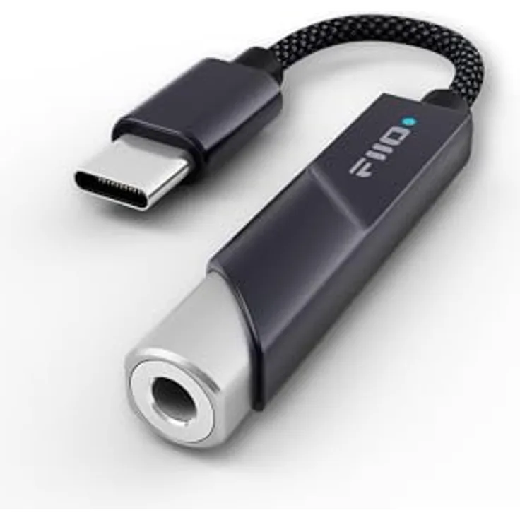 FiiO KA11 USB-Dongle DAC und Amp, HiFi-Kopfhörer-Verstärker mit 32 Bit/384 kHz, USB-C, Schwarz