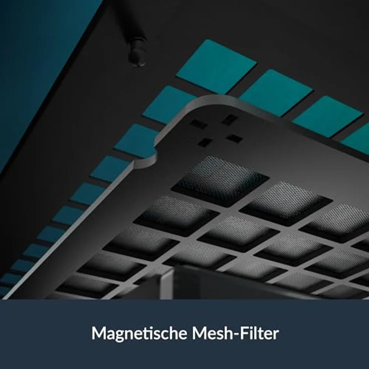 Arctic Cooling ACPCC00016A, Midi Tower PC-Gehäuse mit Sichtfenster, unterstützt ATX, Schwarz, Platz für bis zu fünf 120 mm Lüfter – Bild 9