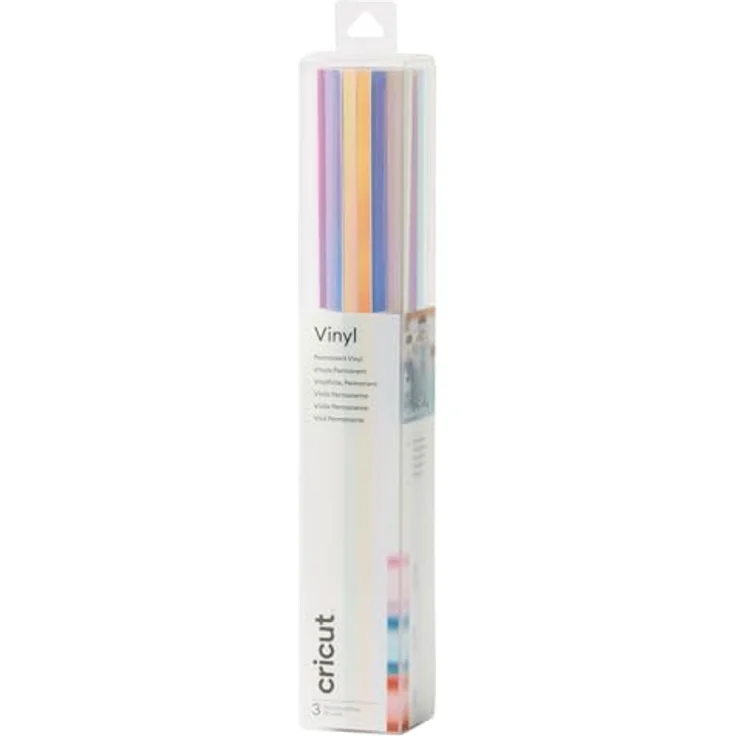 Cricut Thermotransfer-Vinylfolie Holographic, 3 Stück in Opal, Pink & Blue, 30,5 x 61 cm, wasser- und UV-beständig – Bild 1
