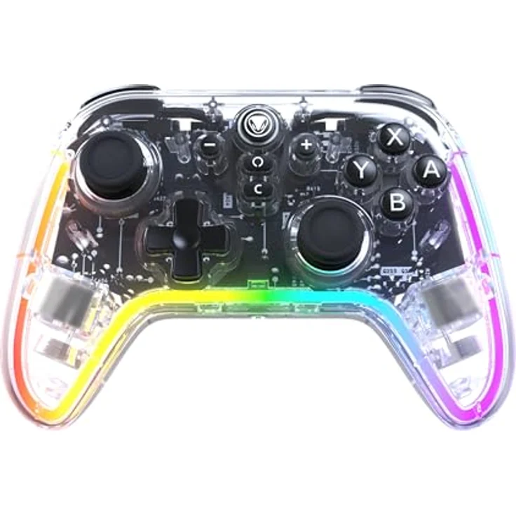Snakebyte NSW2 Controller Gamepad S2 RGB, kabelloser Pro Controller für Nintendo Switch 2 mit Hall-Effekt-Sticks, ergonomischem Design und USB-C-Ladefunktion, Mehrfarbig – Bild 2